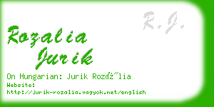 rozalia jurik business card